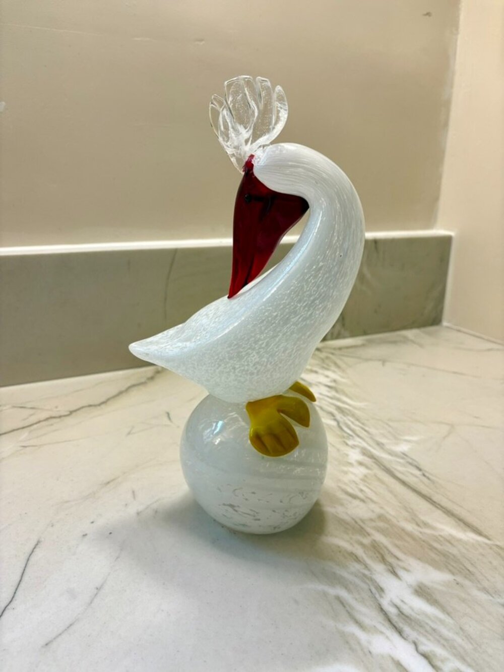 Vintage Murano-Style Glass Pelican